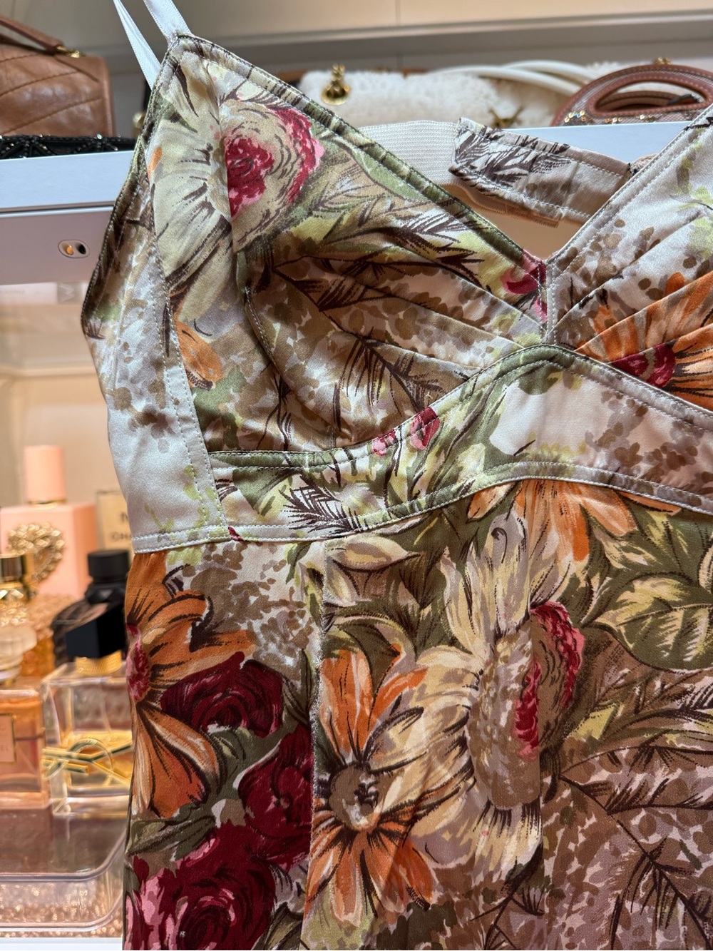 Vintage Dolce & Gabbana 100% Silk Floral Slip Dress IT42 US6 Made in Italy Y2K - Picture 2 of 12